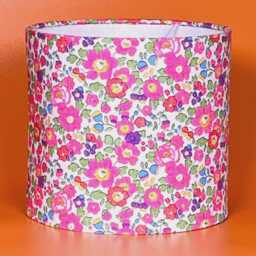 Liberty Lampshade/Ceiling Light in Pink Betsy Tana Lawn Fabric 20cm 30cm 40cm. Ideal For Bedside Table Floor Lamp Pendant - thumbnail 1