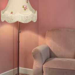 Cream Bouquet Floral Lampshade With Fringe Handmade For Ceiling Lights, Table & Floor Standard Lamp Shades - thumbnail 2