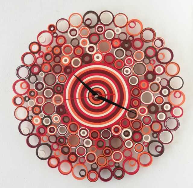 Paper Wall Clock, Quilling Modern Housewarming Gift, Home Decor, Handmade Decor For - image 1