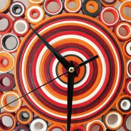 Paper Wall Clock, Quilling Modern Housewarming Gift, Home Decor, Handmade Decor For - thumbnail 3