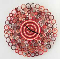 Paper Wall Clock, Quilling Modern Housewarming Gift, Home Decor, Handmade Decor For - thumbnail 1