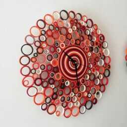 Paper Wall Clock, Quilling Modern Housewarming Gift, Home Decor, Handmade Decor For - thumbnail 2