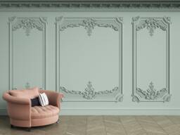 3D Cornice Wall Mural Wallpaper, European Classic Decor, Peel & Stick - thumbnail 1
