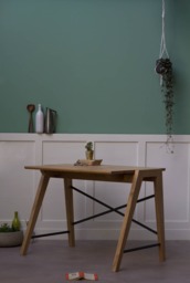 Konk ??? Yackt Desk [Oak] Bespoke Sizes Available Oak & Steel Office Workstation For Writing, Computer