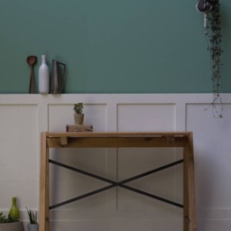 Konk ??? Yackt Desk [Oak] Bespoke Sizes Available Oak & Steel Office Workstation For Writing, Computer - thumbnail 3