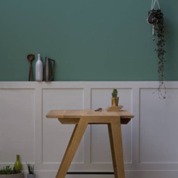 Konk ??? Yackt Desk [Oak] Bespoke Sizes Available Oak & Steel Office Workstation For Writing, Computer - thumbnail 2