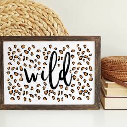 Leopard Print Wild/Fierce - Wild Child, Fierce Feminine, Safari Jungle Print, Animal Boho Home & Nursery, Feminism - thumbnail 3