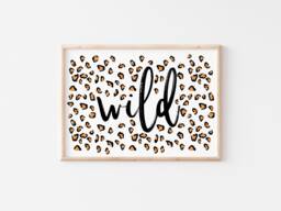 Leopard Print Wild/Fierce - Wild Child, Fierce Feminine, Safari Jungle Print, Animal Boho Home & Nursery, Feminism - thumbnail 1