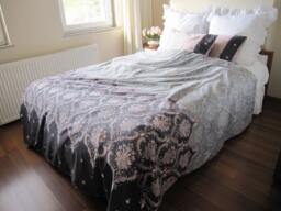Pink & Gray Damask Duvet Cover - Twin Xl Cotton Sateen Dorm Bedding