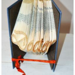 Personalized Folded Book Art Gift, Name Origami, Book Folding in Script Font, Bookfolding Gift, Personalised Bookish Gift For Lover - thumbnail 3