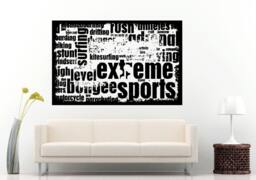 Sports Words Related Typography Wall Decal Vinyl Sticker Mural Room Decor L875 - thumbnail 1