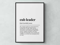 Cub Leader Funny Definition Job Work Gift Wall Art Print - thumbnail 1