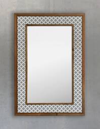 Mirror Wall Decor, Natural Stone, Hangings, Gift For Her, Water Based Paint, Ceramic Home Design Tile Mirror, Christmas - thumbnail 1