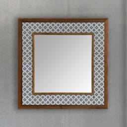 Mirror Wall Decor, Natural Stone, Hangings, Gift For Her, Water Based Paint, Ceramic Home Design Tile Mirror, Christmas - thumbnail 2