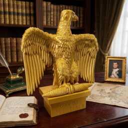 French Imperial Eagle Sculpture - Life Size Napoleonic War Army Figure & Symbol Historical Souvenir Napoleon Eagle Napoleonic - thumbnail 3
