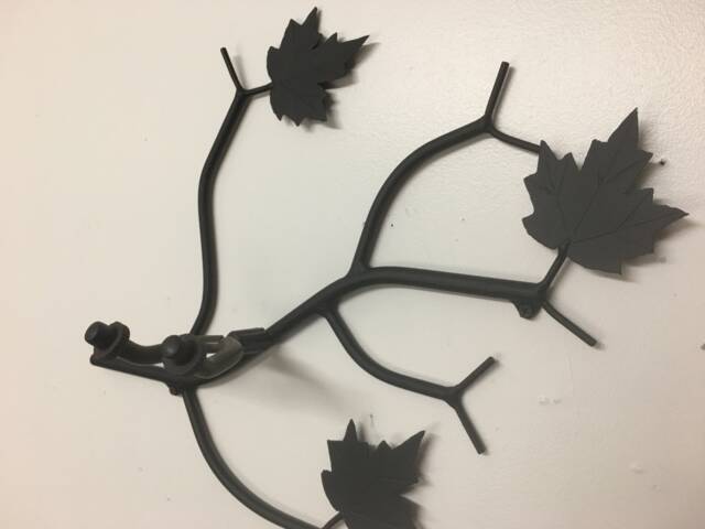 Branch Shaped Single Guitar Holder With Maple Leaves . Stand, Musical Instrument Rack - image 1