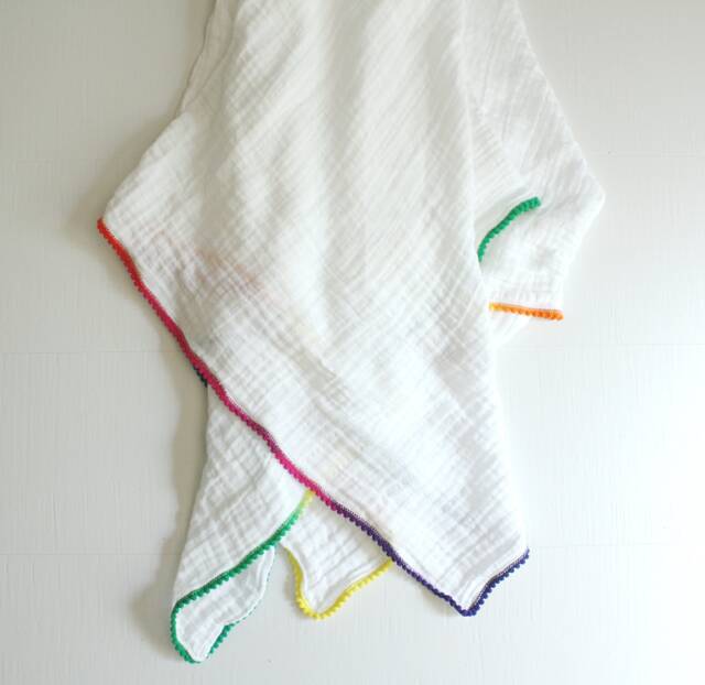Muslin Swaddle Blanket Xl, Rainbow Baby Blanket, Gender Neutral - image 1