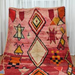 Custom Boujad Wool Rug - Authentic Moroccan Carpet, Boho Style Carpet - thumbnail 2