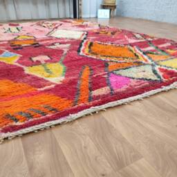 Custom Boujad Wool Rug - Authentic Moroccan Carpet, Boho Style Carpet - thumbnail 4