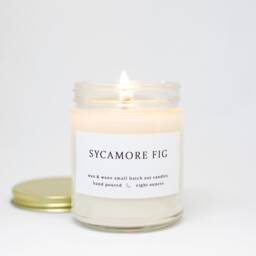 Sycamore Fig Soy Candle - Musk & Oakmoss, Vegan Home Scent - thumbnail 3