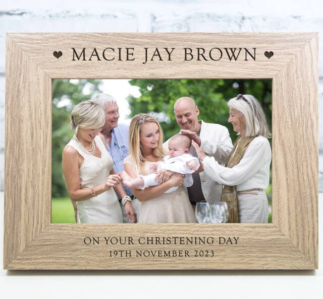 Personalised Christening Photo Frame - image 1