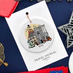 Sicily Christmas Tree Ceramic Ornament Personalised Bauble Home Decor Holiday - thumbnail 3
