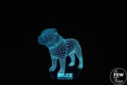 Personalised Bulldog Led Night Light Animal Light Stand - thumbnail 1