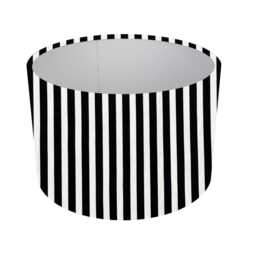 Black & White Drum Lampshade UK Made Contemporary Retro Lamp Shade Textured Black White Drum & Striped - thumbnail 2