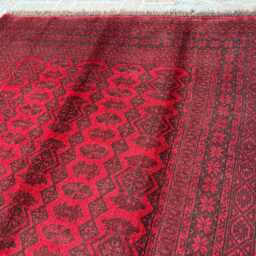 6x9 Handmade Afghan Bokhara Wool Rug - Traditional Geometric Pattern Carpet Hand-Knotted Oriental Area For Living Room, Hallway - thumbnail 3