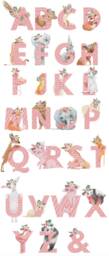 Personalised Girls Animal Alphabet Cushion Pillow Birthday Present Custom Gift - thumbnail 2