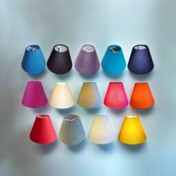 Small Mini Clip On 5.5 Inch Diameter Candle Sized Lampshade For Chandelier Pendant Lamp Wall Light Fits To Lightbulb Choice Of Colours - thumbnail 3