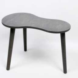 Scandinavian Wooden Coffee Table, Modern Oval Pumpkin Conical Feet - thumbnail 4