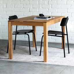 Oak Dining Table Ulm Exclusive Solid Wood Minimalist Kitchen & Room