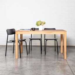 Oak Dining Table Ulm Exclusive Solid Wood Minimalist Kitchen & Room - thumbnail 2
