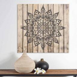New Tribe Mandala Stencil - Mandala Wall Stencil Large Wall For Painting On Wood Better Than Decals
