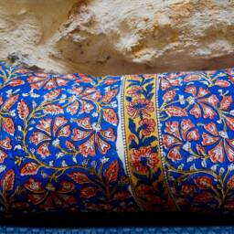 Indian Cotton Cushion Cover Printed With Block Prints Kalamkari Patterns Several Colors Available - thumbnail 2