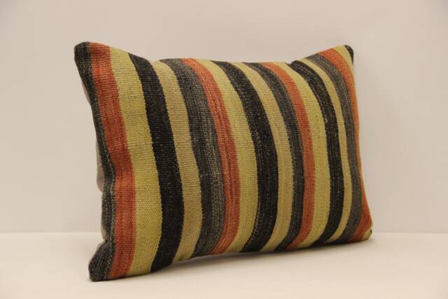 Throw Lumbar Kilim Pillow 14x20 in - 35x50 cm Boho Pillowcover Kilim Cushion Cover Tribal Pillow 4Bef-731 - image 1