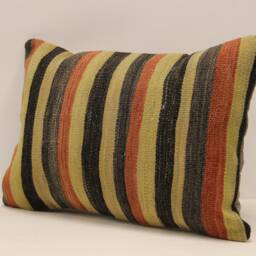 Throw Lumbar Kilim Pillow 14x20 in - 35x50 cm Boho Pillowcover Kilim Cushion Cover Tribal Pillow 4Bef-731 - thumbnail 3
