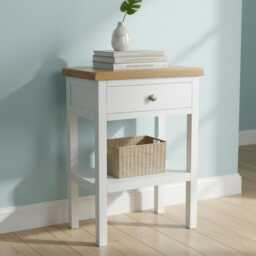 Handcrafted Painted End Table Solid Wood Console Table, Assembled - thumbnail 3