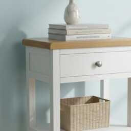 Handcrafted Painted End Table Solid Wood Console Table, Assembled - thumbnail 2