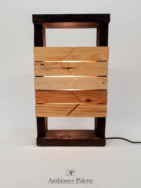 Recycled Wooden Lamp/Decorative Pallet Led Mood/Light/Lamp Design/Design - image 1