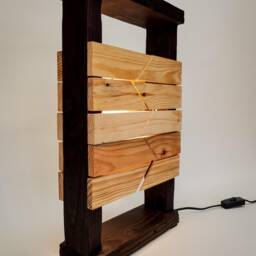 Recycled Wooden Lamp/Decorative Pallet Led Mood/Light/Lamp Design/Design - thumbnail 3