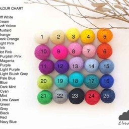 Felt Ball Garland. Custom Colours. Nursery Decor. Girls Room Kids Room. Pom Home - thumbnail 3