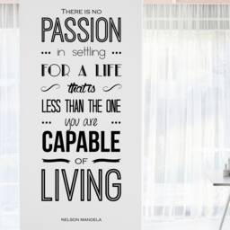 Nelson Mandela Passion Inspirational Motivational Wall Decal Quote Art Inspired Focus Positive Home Room Decor Encouragement 43x16 In - thumbnail 1