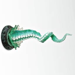 Twisted Octopus Tentacle Sculpture Resin Porthole Wall Art - 17 Inch - thumbnail 3