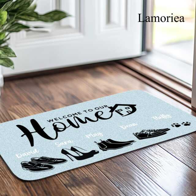 Custom Welcome Mat, Family Name Outdoor Door New Home Gift, Front Decor, Holiday Housewarming Xmas - image 1