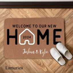 Custom Welcome Mat, Family Name Outdoor Door New Home Gift, Front Decor, Holiday Housewarming Xmas - thumbnail 2