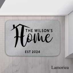 Custom Welcome Mat, Family Name Outdoor Door New Home Gift, Front Decor, Holiday Housewarming Xmas - thumbnail 3