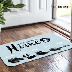 Custom Welcome Mat, Family Name Outdoor Door New Home Gift, Front Decor, Holiday Housewarming Xmas - thumbnail 1