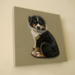 Home Decor Custom Dog Portrait, Hand Painted Acrylic Dog Painting, Pet Wall Art, Pop 11x14 Gallery Wooden Panel - thumbnail 2